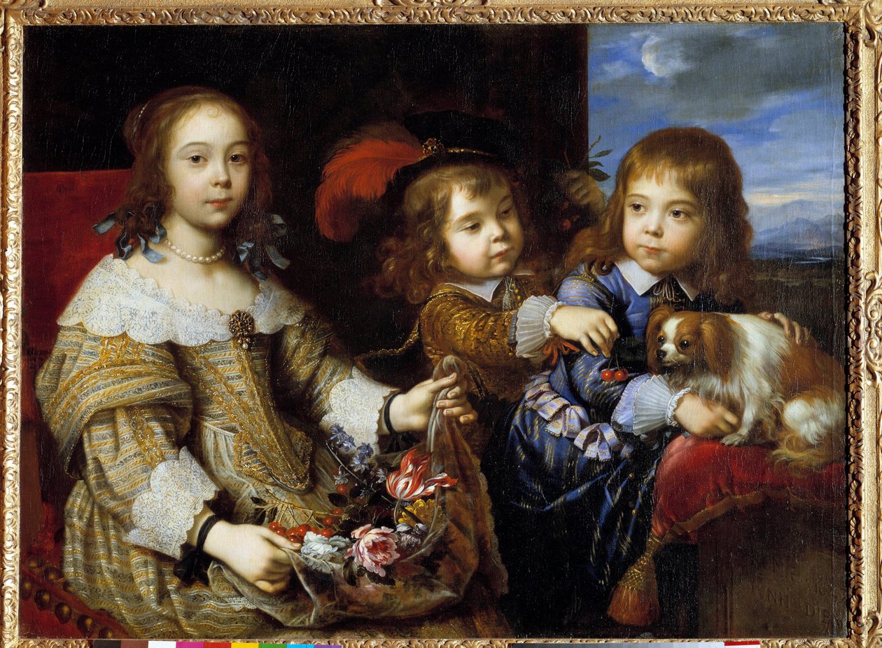 Pierre Mignard (1612-1695) 1647 年画的布永公爵的孩子们。檀香山，艺术学院 作者 皮埃尔·米尼亚德