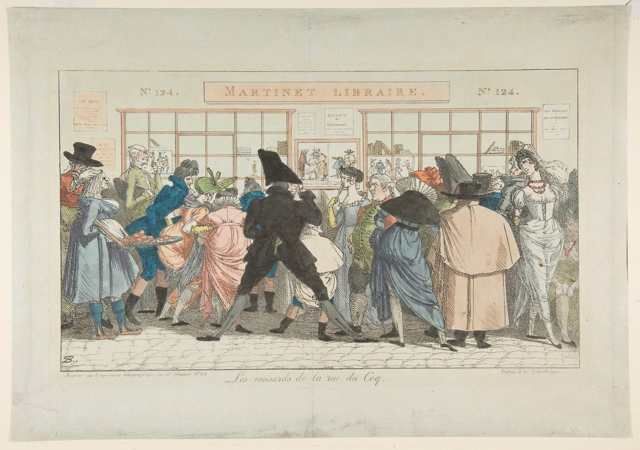 Les Musards de la Rue du Coq Dawdlers of the Rue du Coq, 1805. 作者 皮埃尔·诺拉斯克·贝热雷