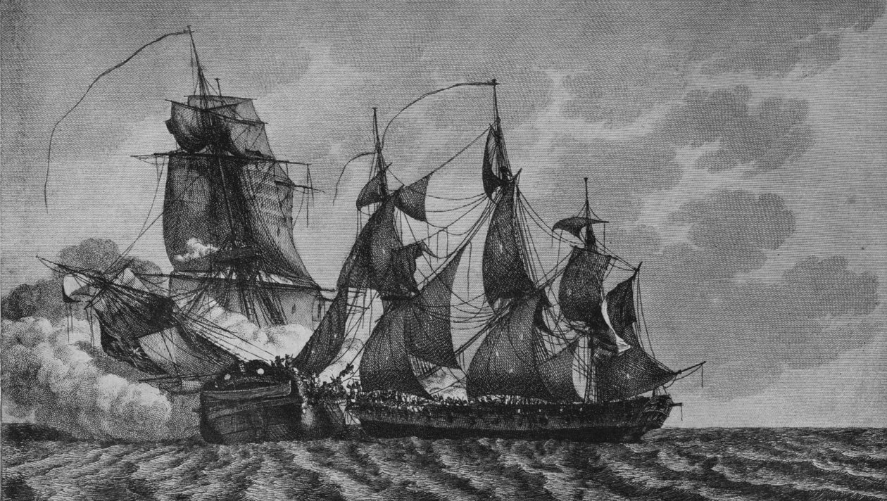 Ambuscade和蛋黄酱，c1799 作者 皮埃尔·奥桑（Pierre Ozanne）
