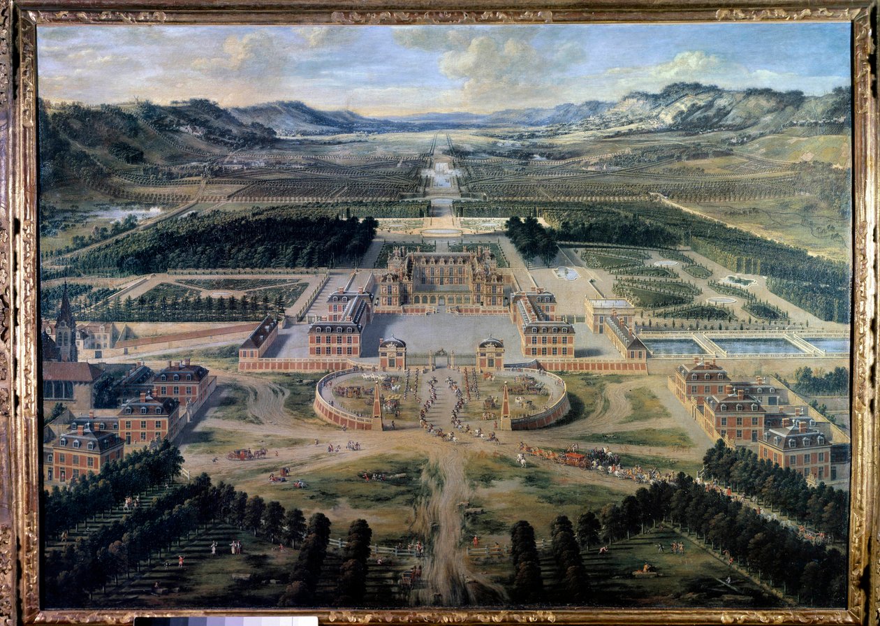 凡尔赛宫城堡和花园景观，1668 年摄于巴黎大道（布面油画） 作者 皮埃尔·帕特尔斯