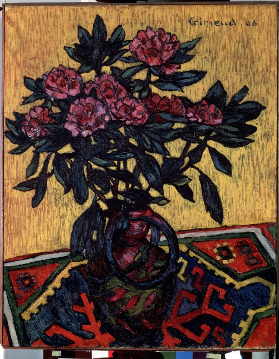 《牡丹花束》（牡丹）皮埃尔·保罗·吉里厄德（Pierre Paul Girieud，1876-1940）绘画，1906 年，尺寸 81 x 65 厘米 艾尔米塔什博物馆，圣彼得堡（圣彼得堡） 作者 皮埃尔·保罗·吉里乌德