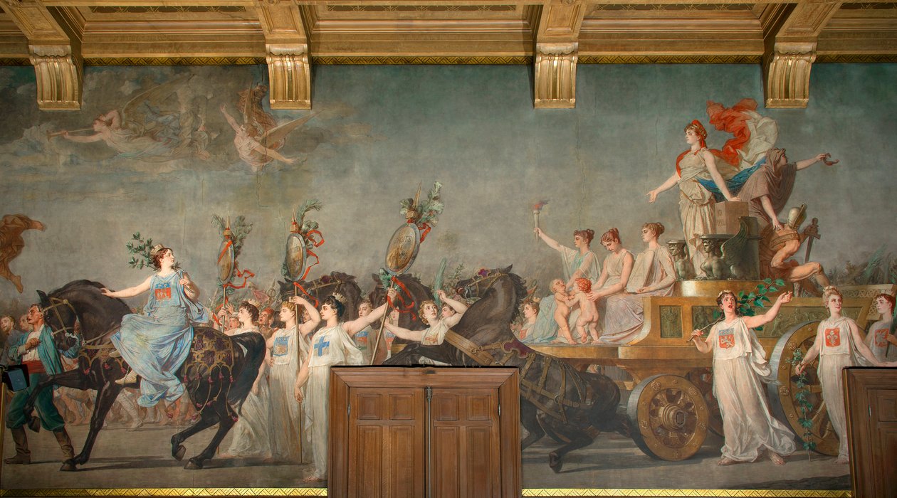 Fresco “” The Triumph of the Republique”” 作者 皮埃尔·保罗·莱昂·格莱兹