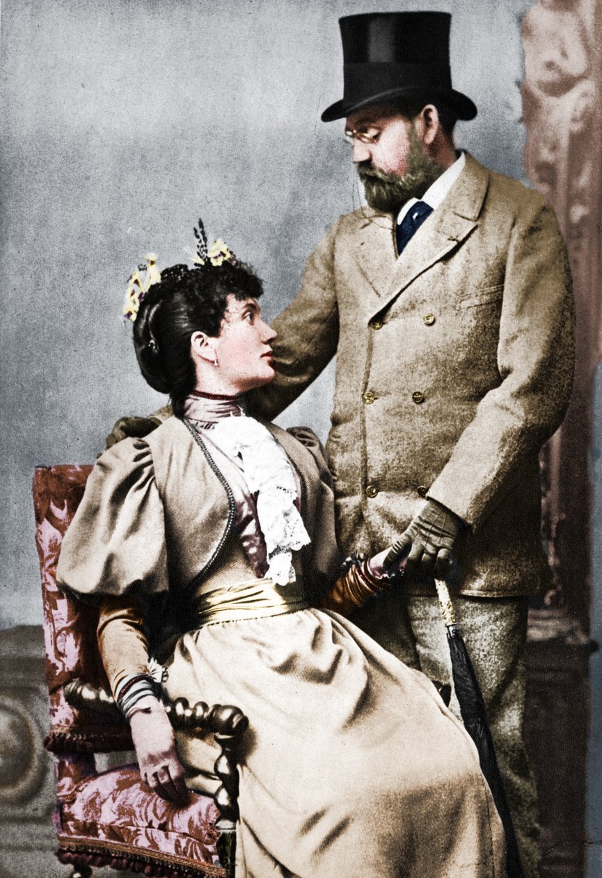 埃米尔·佐拉（Emile Zola）和珍妮·罗泽拉（Jeanne Rozerat），c1890，1939年 作者 皮埃尔·佩蒂特