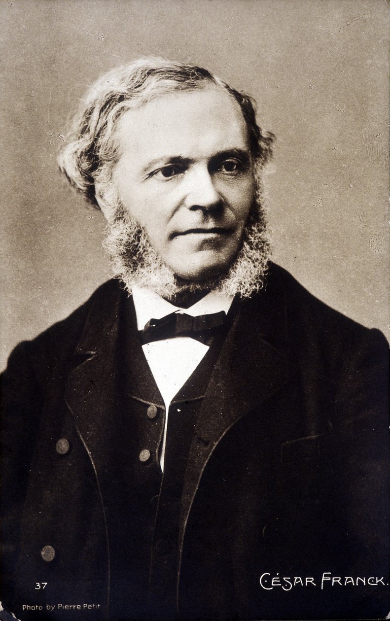塞萨尔·弗兰克 (César Franck) 的肖像，他是比利时裔法国作曲家和风琴师 (1822-1890)。 作者 皮埃尔·佩蒂特