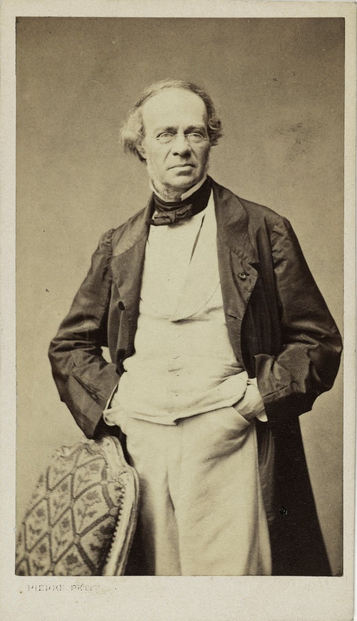 作曲家Jacques Fromental Halévy 1799-1862的肖像，约1860年。 作者 皮埃尔·佩蒂特