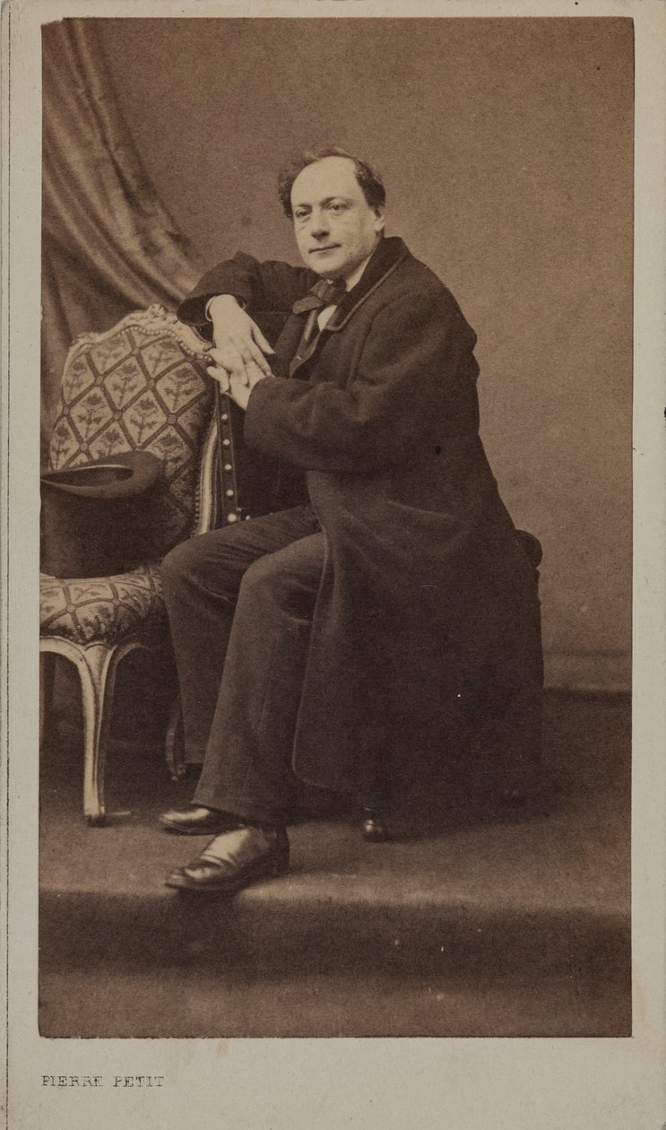 诗人泰奥多尔-德-班维尔1823-1891年的画像。 作者 皮埃尔·佩蒂特