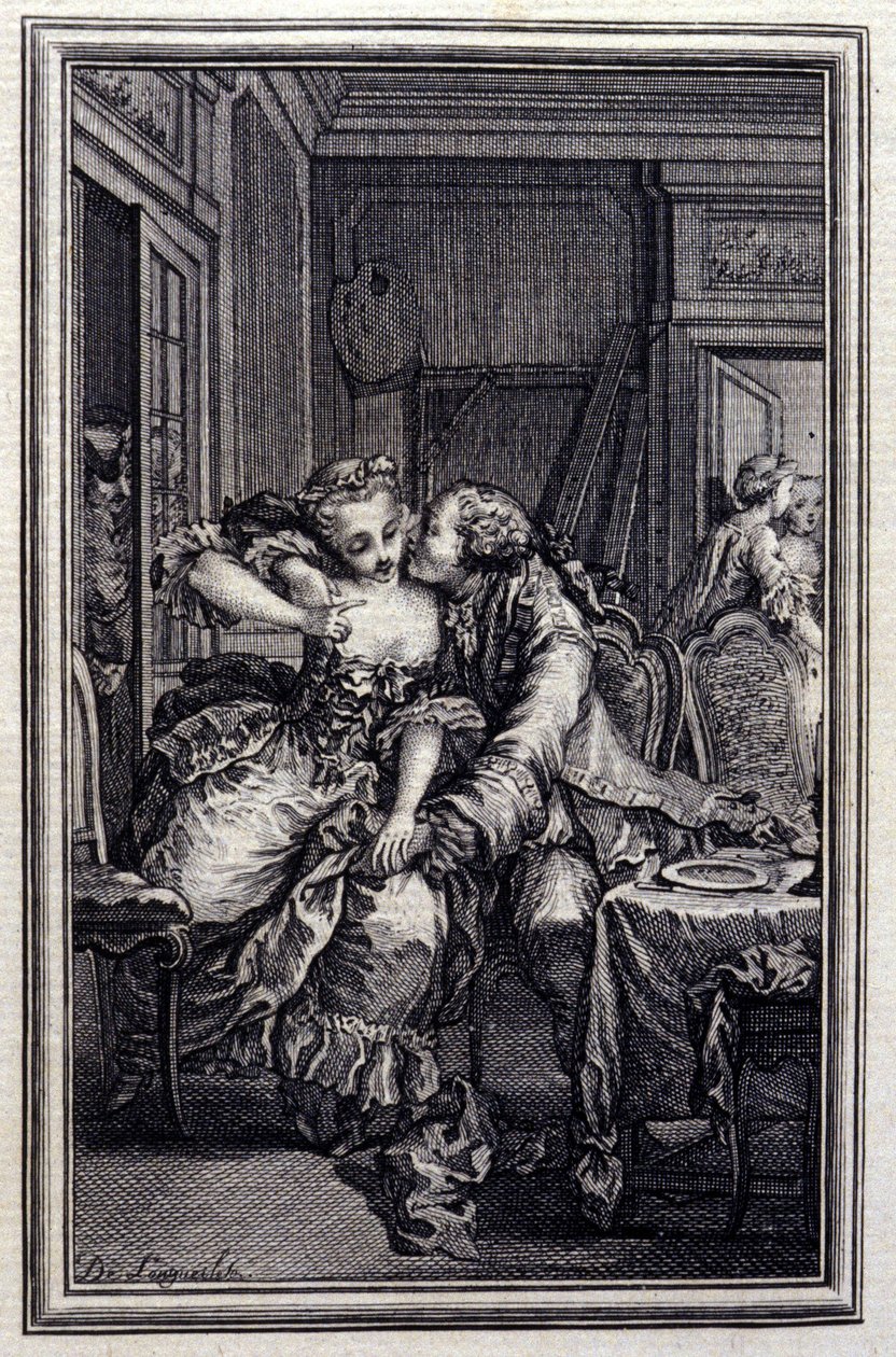 Les Remis--载于让-拉封丹的 "诗篇故事和短篇小说"。1776.插图：P.P. Choffard。 作者 皮埃尔·菲利普·肖法尔