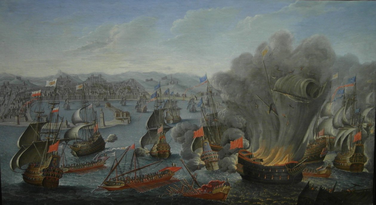 CombateNavalDePalermo16760602PierrePuget1677 作者 皮埃尔·普吉特