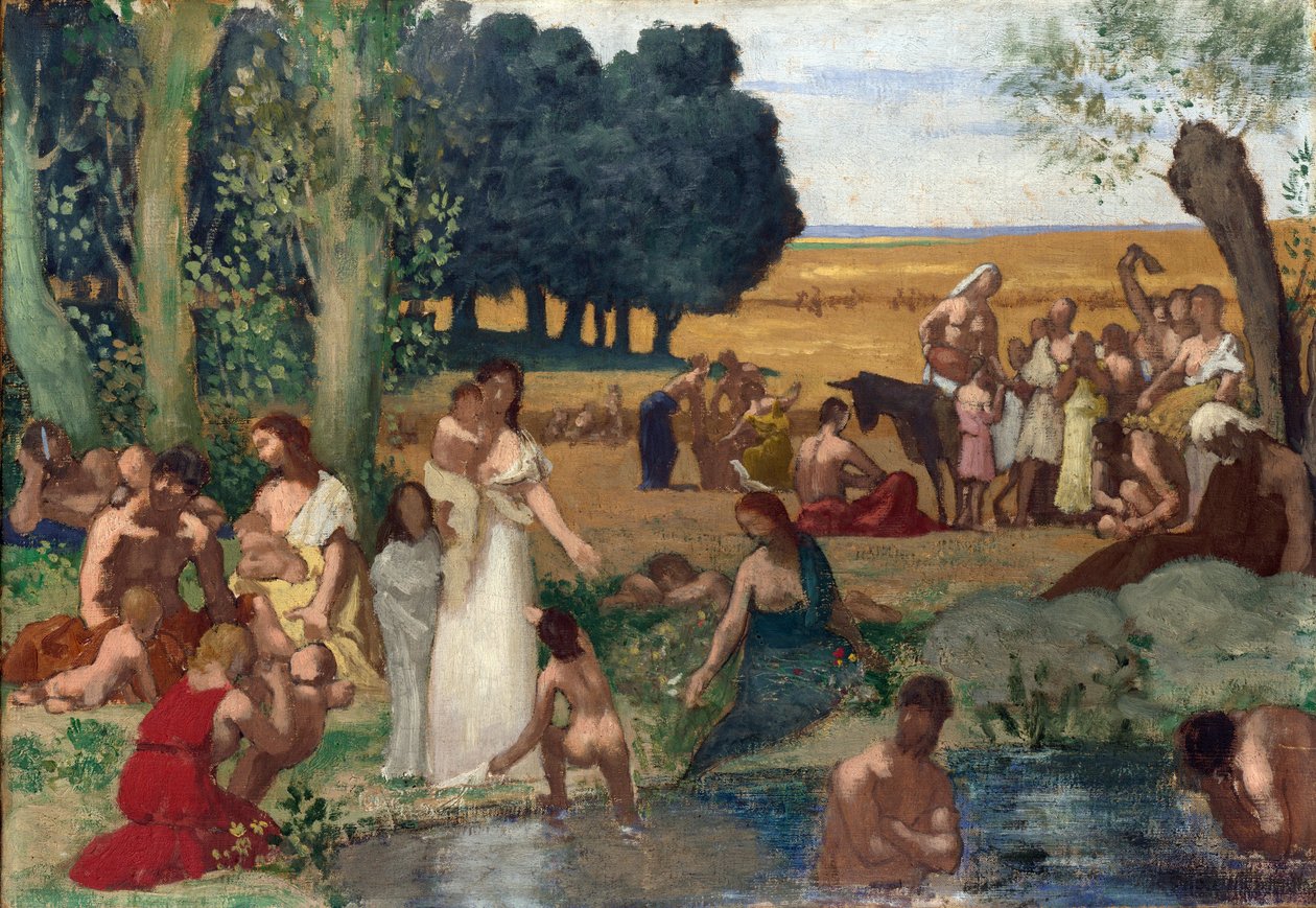 Puvis de Chavannes, Pierre Cecil (1824-1898) Summer 1873年前布面油画 伦敦国家画廊 43,2x62,2 作者 皮埃尔·普维斯·德·沙瓦纳