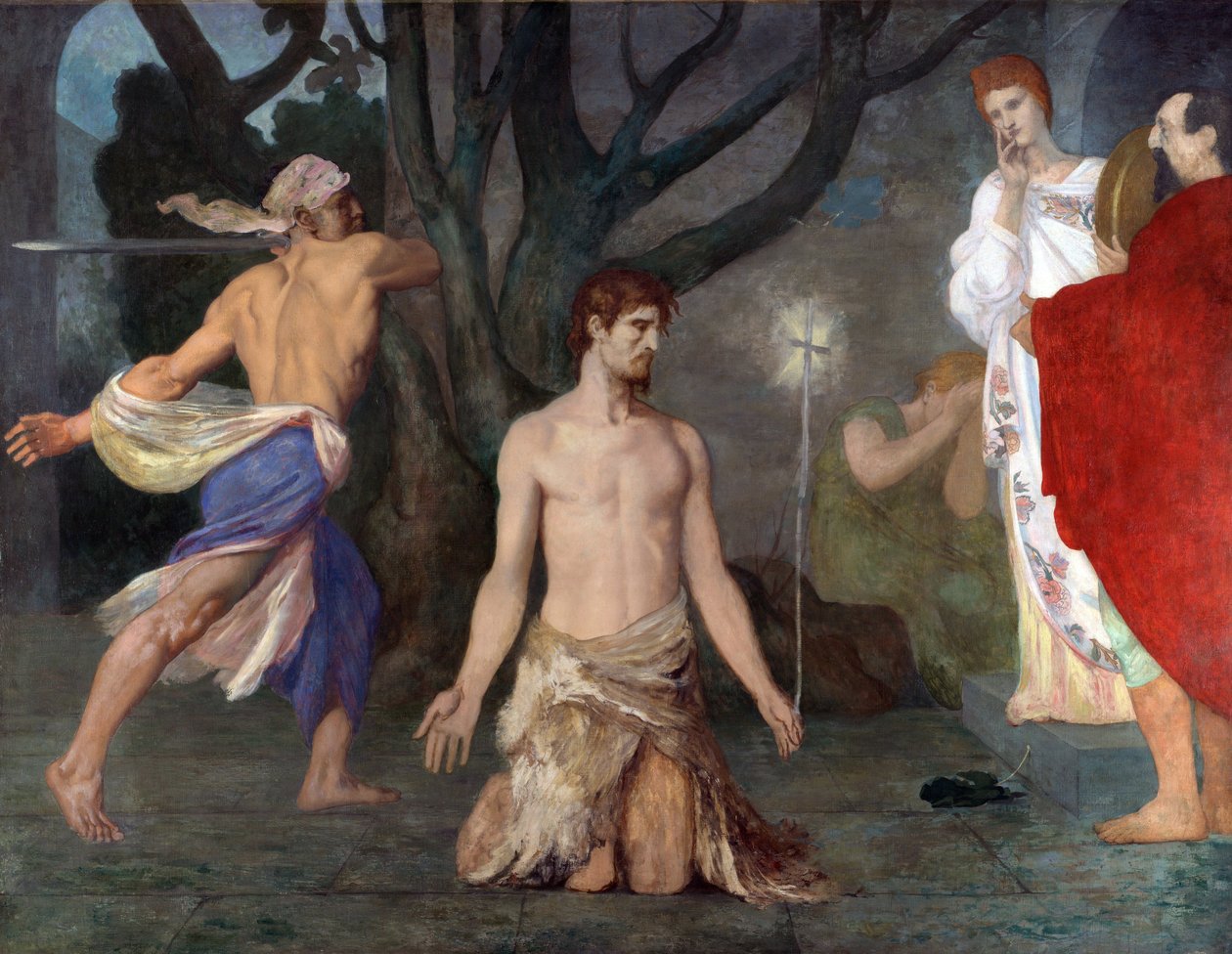 Puvis de Chavannes, Pierre Cecil (1824-1898) The Beheading of Saint John the Baptist Oil on canvas c. 1869 National Gallery, London 243,5x318 作者 皮埃尔·普维斯·德·沙瓦纳