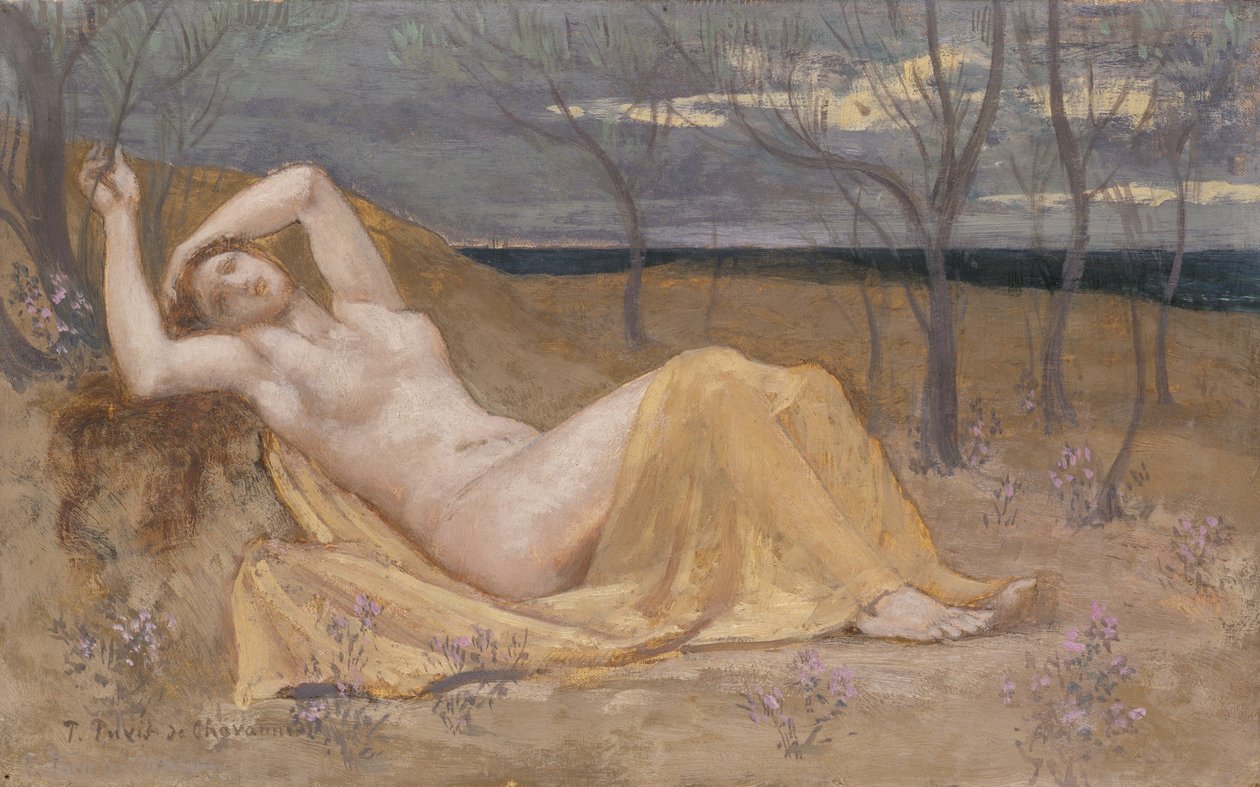 Tamaris，c.1886-87 作者 皮埃尔·普维斯·德·沙瓦纳