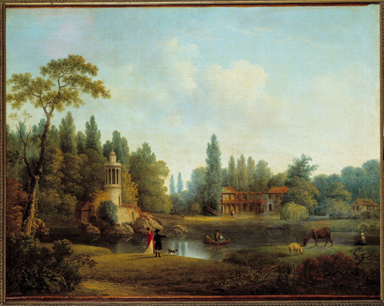 Le hameau du petit trianon à Versailles 画作 Pierre Joseph Wallaert (1753-1812) 1803 年 0.56x0.72米 作者 皮埃尔·沃拉特
