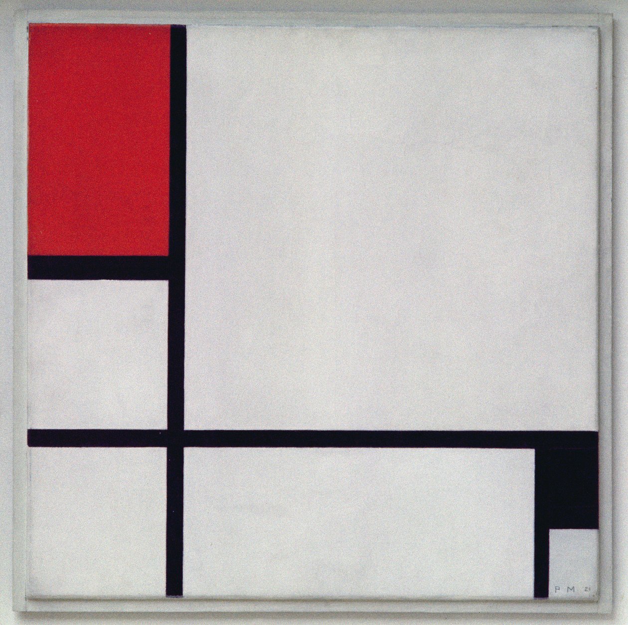 作品No.1，红色与黑色，1929年 作者 彼得·蒙德里安