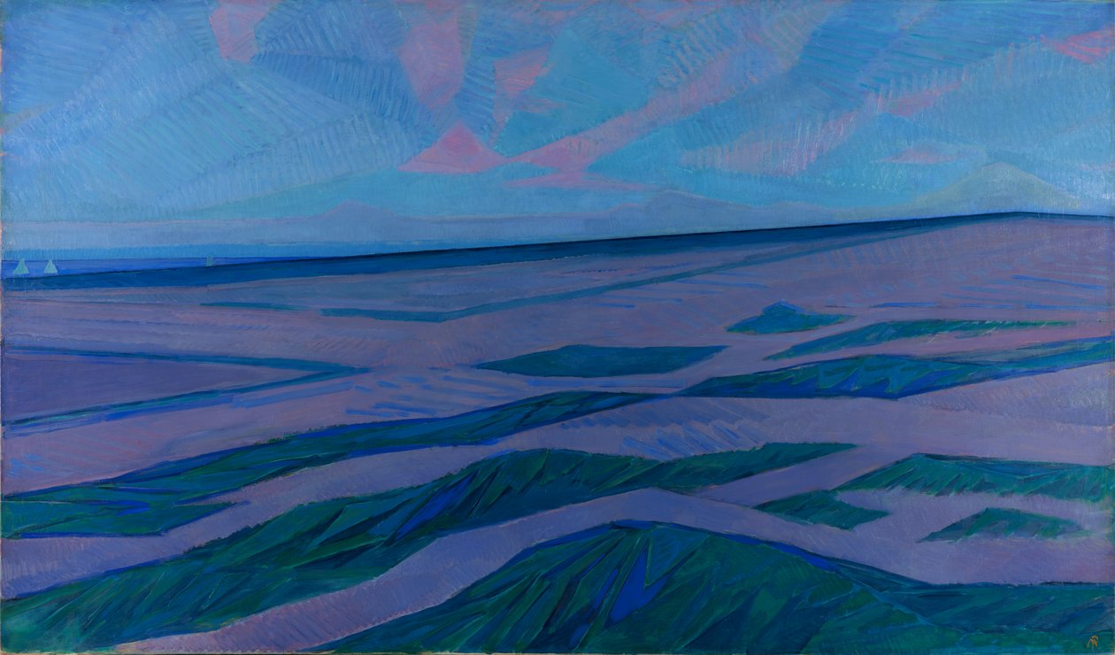 沙丘景观，1911年 作者 彼得·蒙德里安