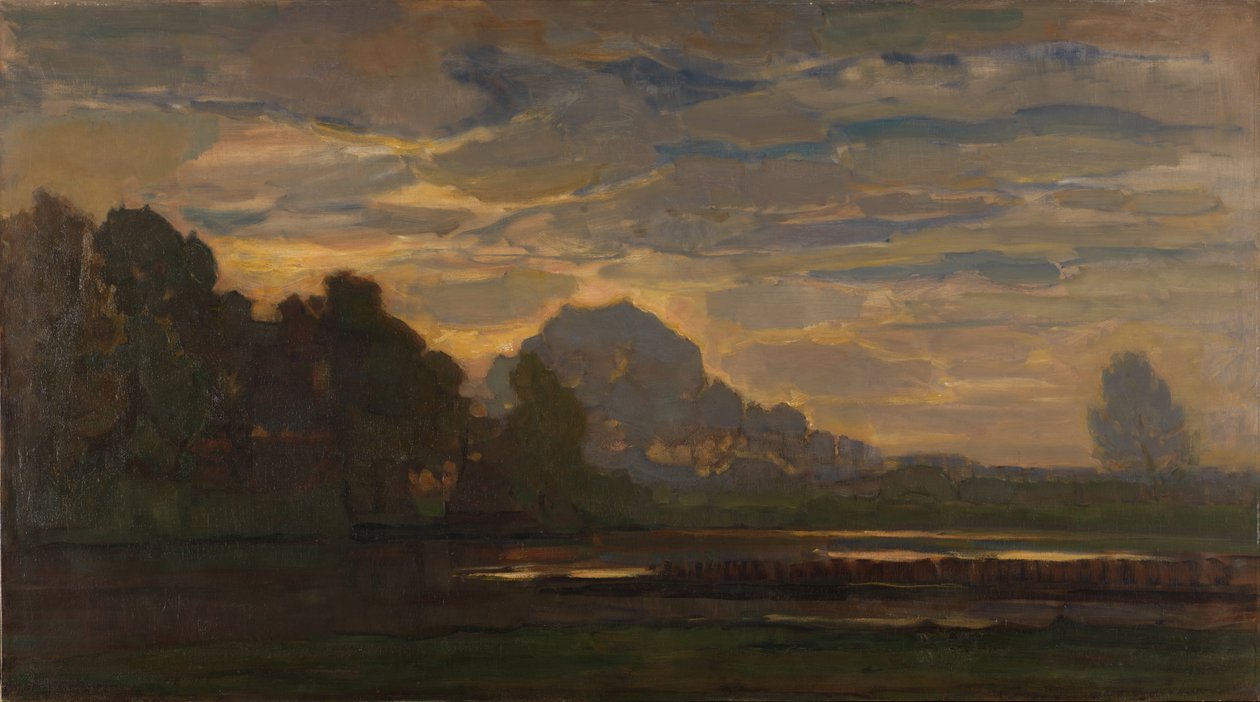 Fen附近Saasveld（大版本）c.1907 作者 彼得·蒙德里安