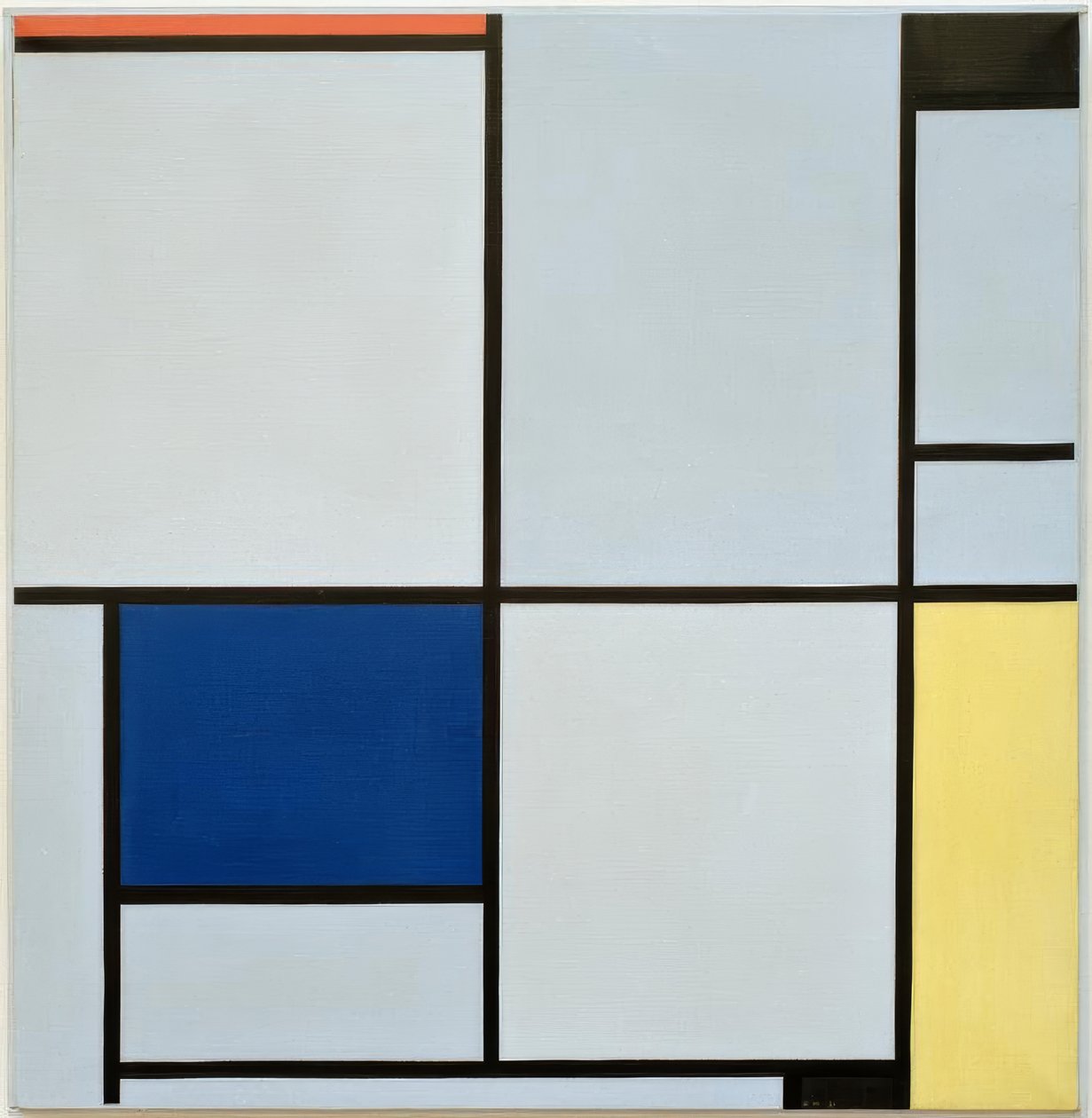 Tableau I;与红色，黑色，蓝色和黄色的组成 作者 彼得·蒙德里安