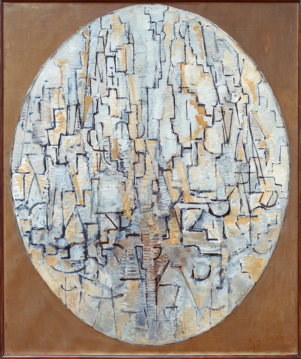 Tableau no。 3;椭圆形组成 作者 彼得·蒙德里安