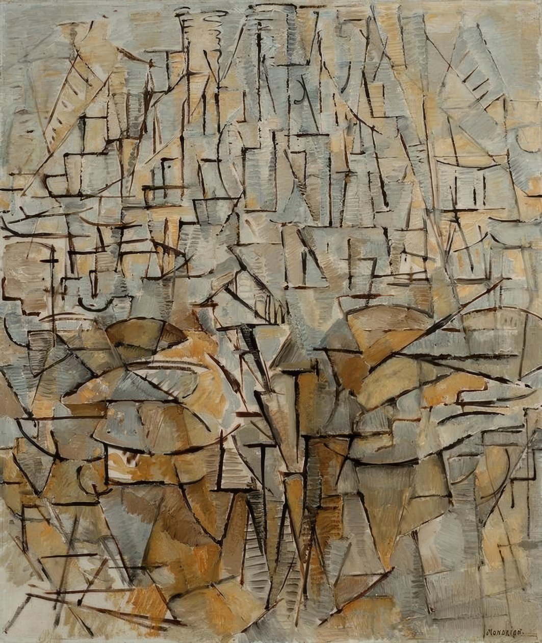 Tableau no。 4;成分编号八;组成3 作者 彼得·蒙德里安