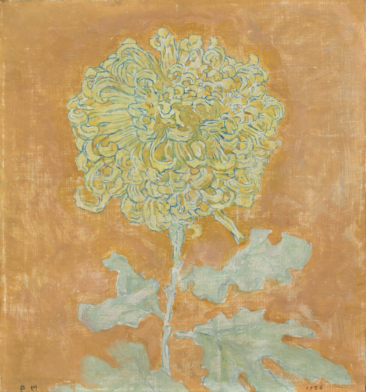 菊花，1906-1942年 作者 彼得·蒙德里安