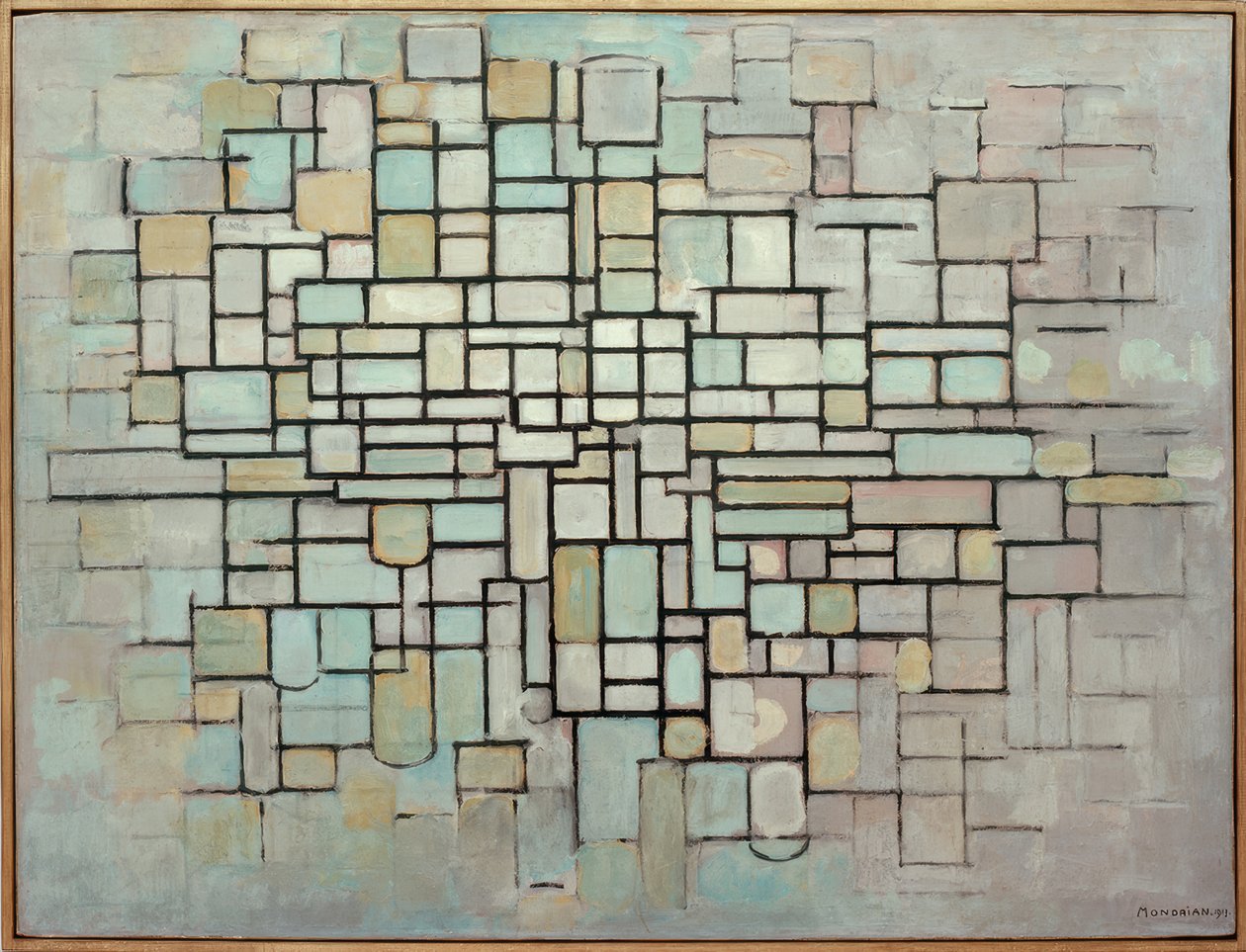 II号成分；用线条和颜色组成 作者 彼得·蒙德里安