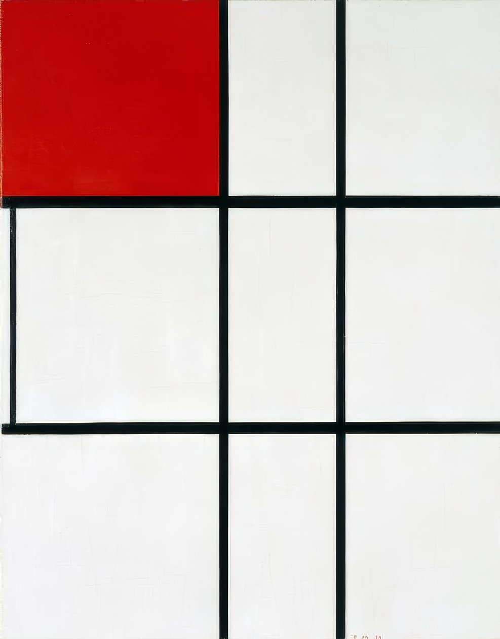 皮耶·蒙德里安（Piet Mondrian）B（No II）with Red&39;（1935） 作者 彼得·蒙德里安