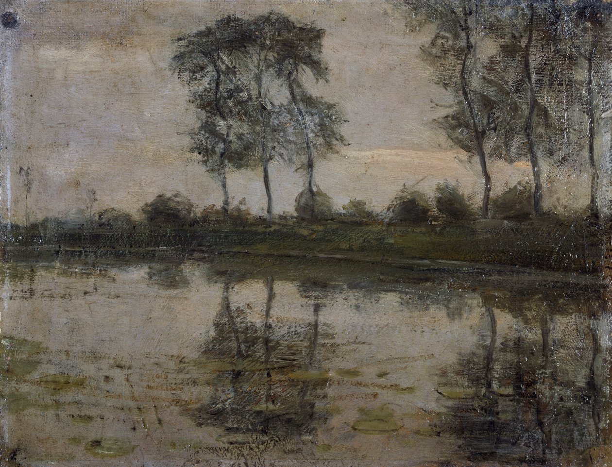 盖因河边的树木，作者 Piet Mondrian（1872-1944）。 荷兰，20 世纪。 作者 彼得·蒙德里安