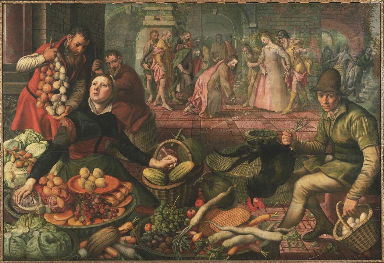 1570年，基督和女人被通奸 作者 彼得·埃森（Pieter Aertsen）