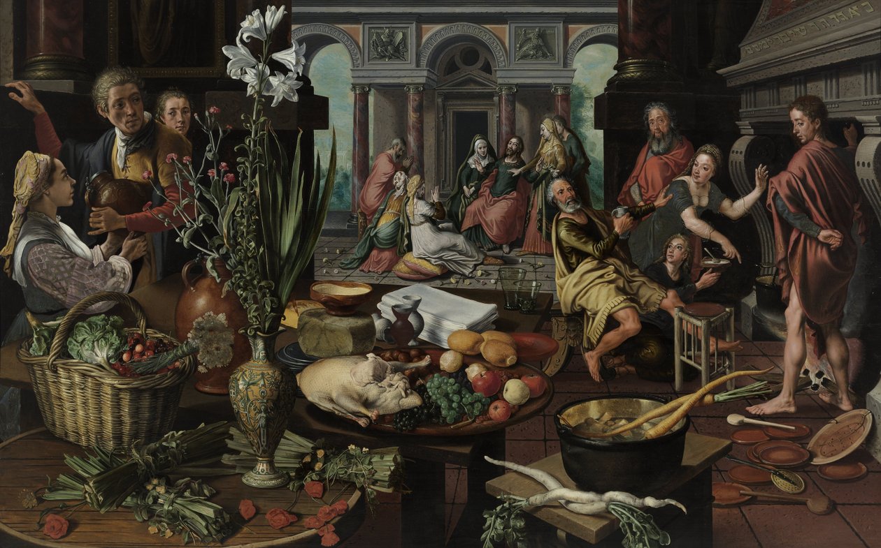 基督在玛莎和玛丽的家中 作者 彼得·埃森（Pieter Aertsen）
