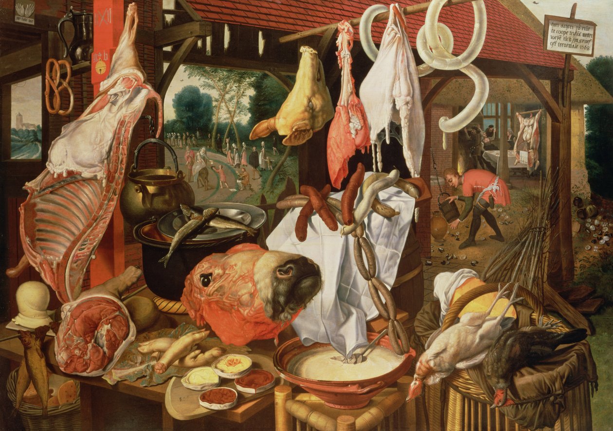 肉摊位，1568年 作者 彼得·埃森（Pieter Aertsen）