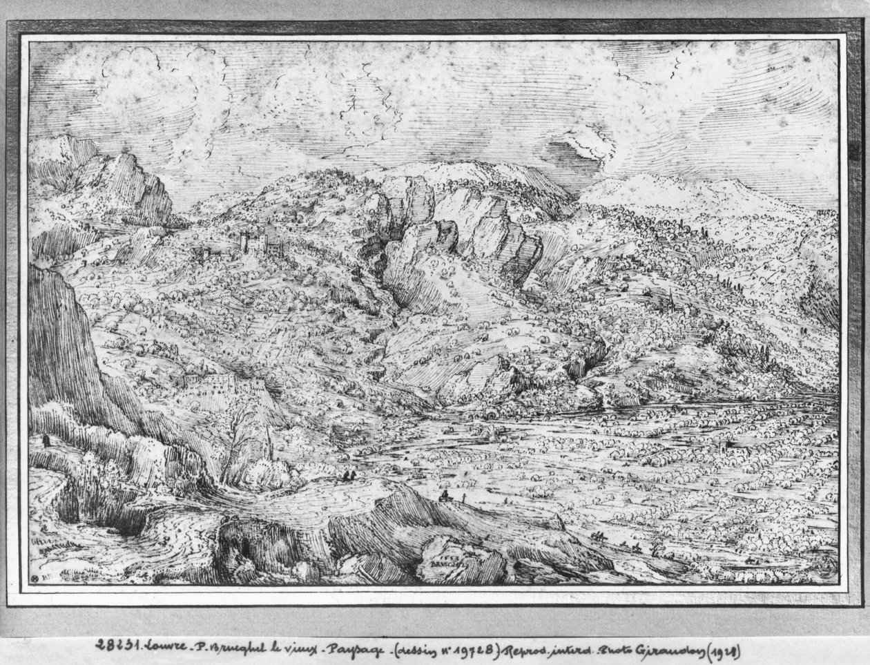 高山景观，1553年 作者 彼得·布鲁格（Pieter Bruegel）