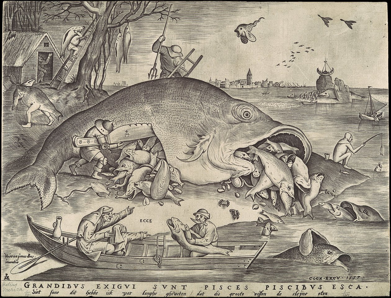 大鱼吃小鱼 作者 彼得·布鲁格（Pieter Bruegel）