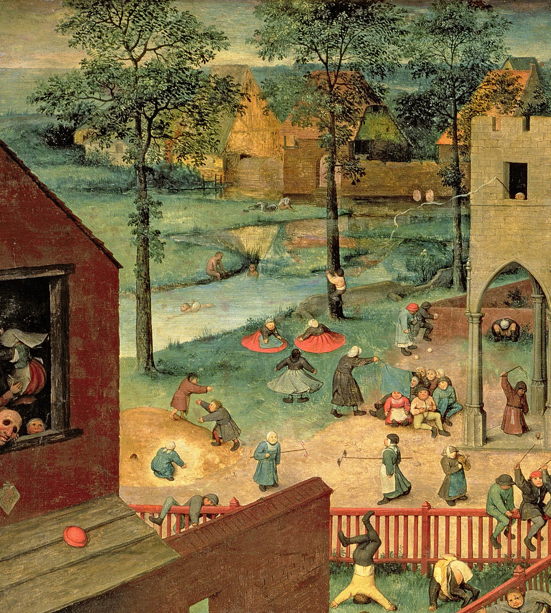 儿童游戏（Kinderspiele），1560（细节68945） 作者 彼得·布鲁格（Pieter Bruegel）