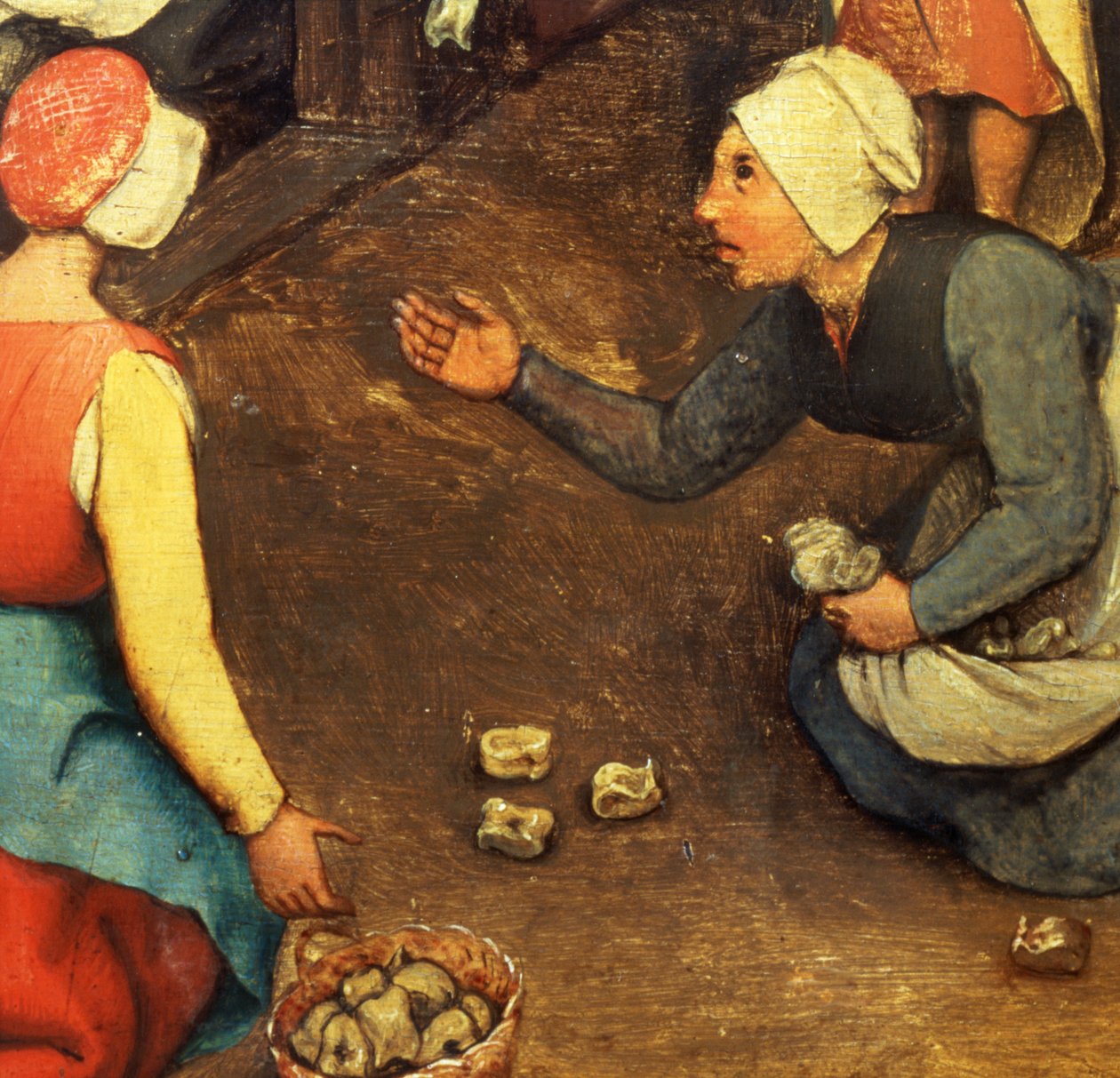 儿童游戏（Kinderspiele）：投掷关节骨骼的游戏细节，1560（细节68945） 作者 彼得·布鲁格（Pieter Bruegel）