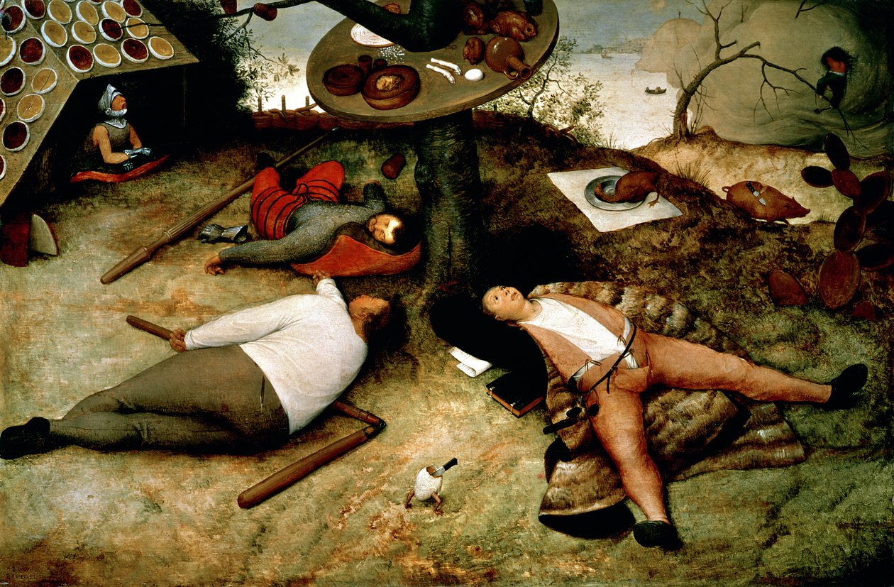Cockaigne的土地，1567年 作者 彼得·布鲁格（Pieter Bruegel）