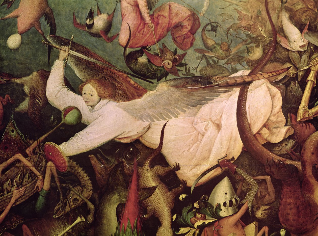 反叛天使的堕落，左侧天使的细节，1562年 作者 彼得·布鲁格（Pieter Bruegel）