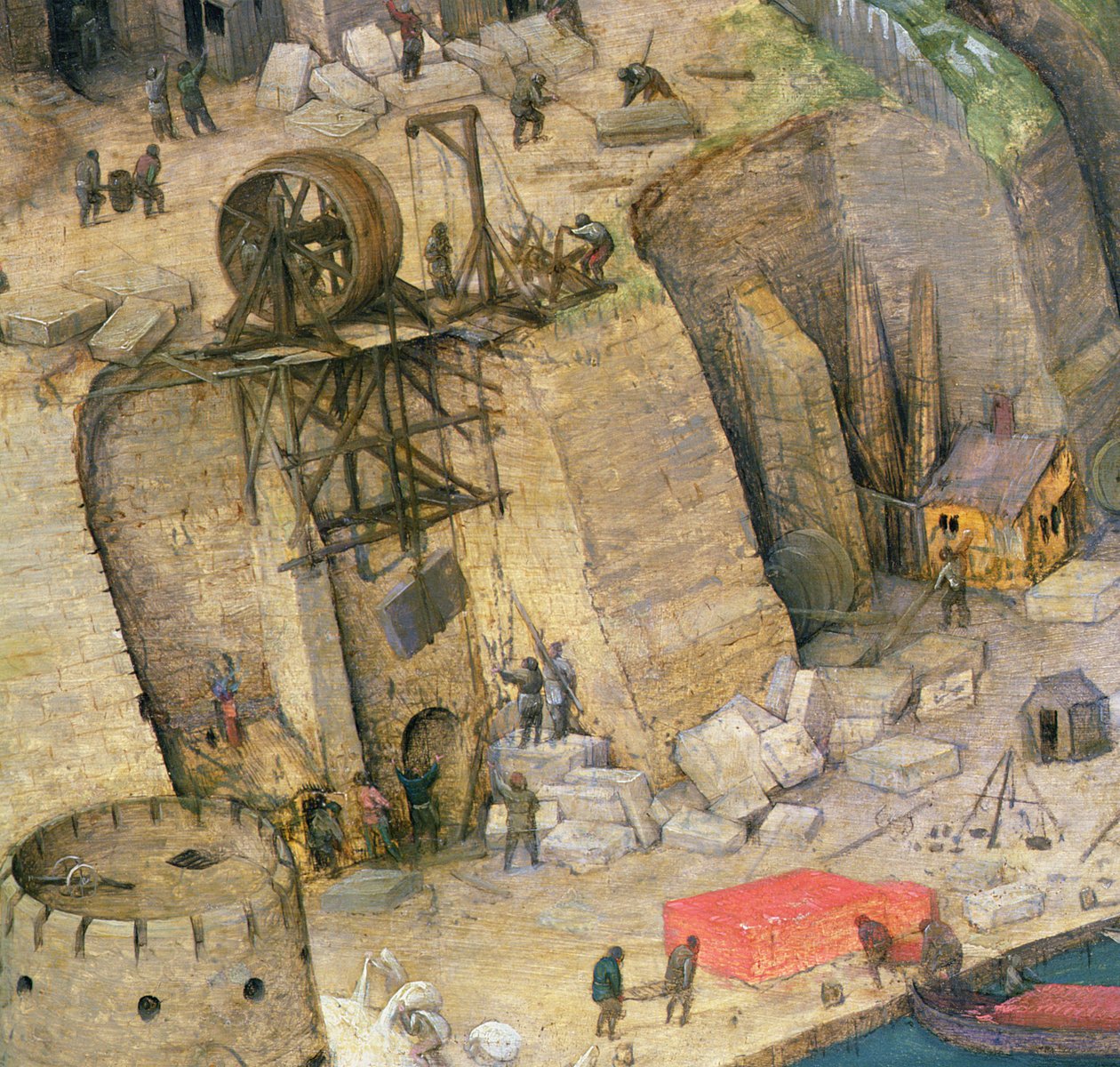 巴别塔，建筑工程细节，1563（细节345） 作者 彼得·布鲁格（Pieter Bruegel）