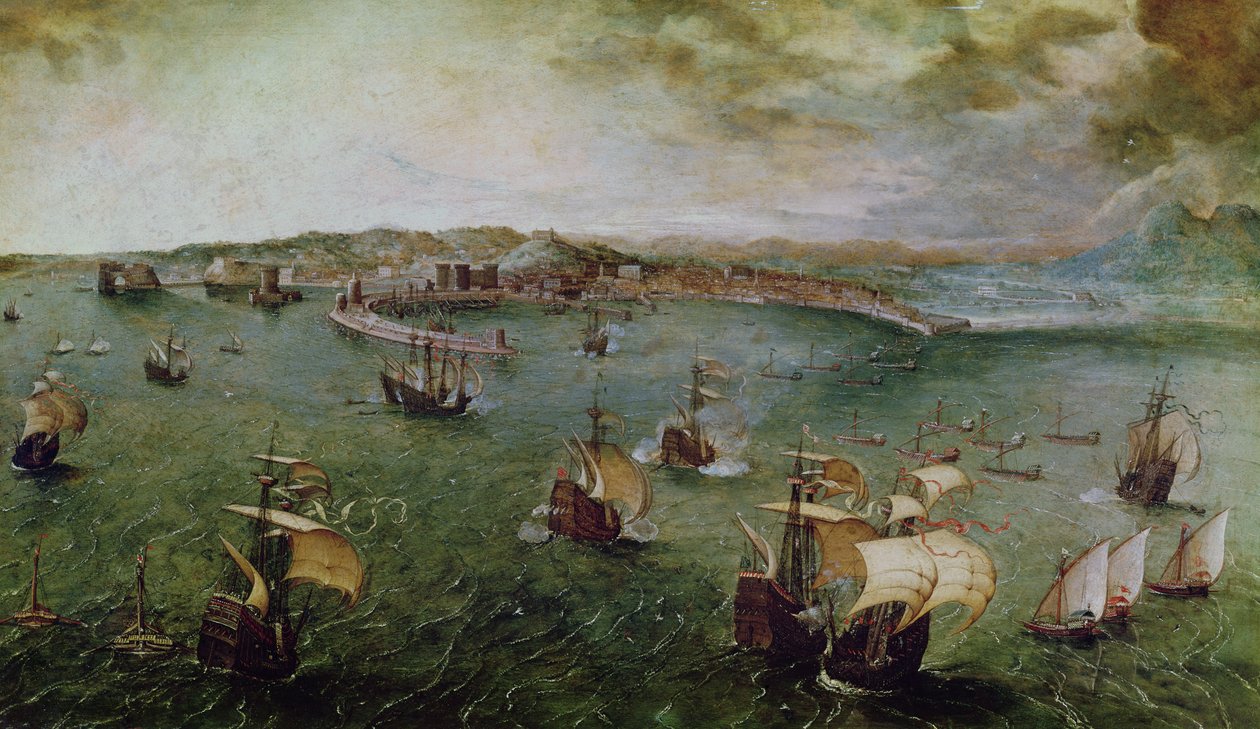 那不勒斯港的看法，c.1550-69 作者 彼得·布鲁格（Pieter Bruegel）