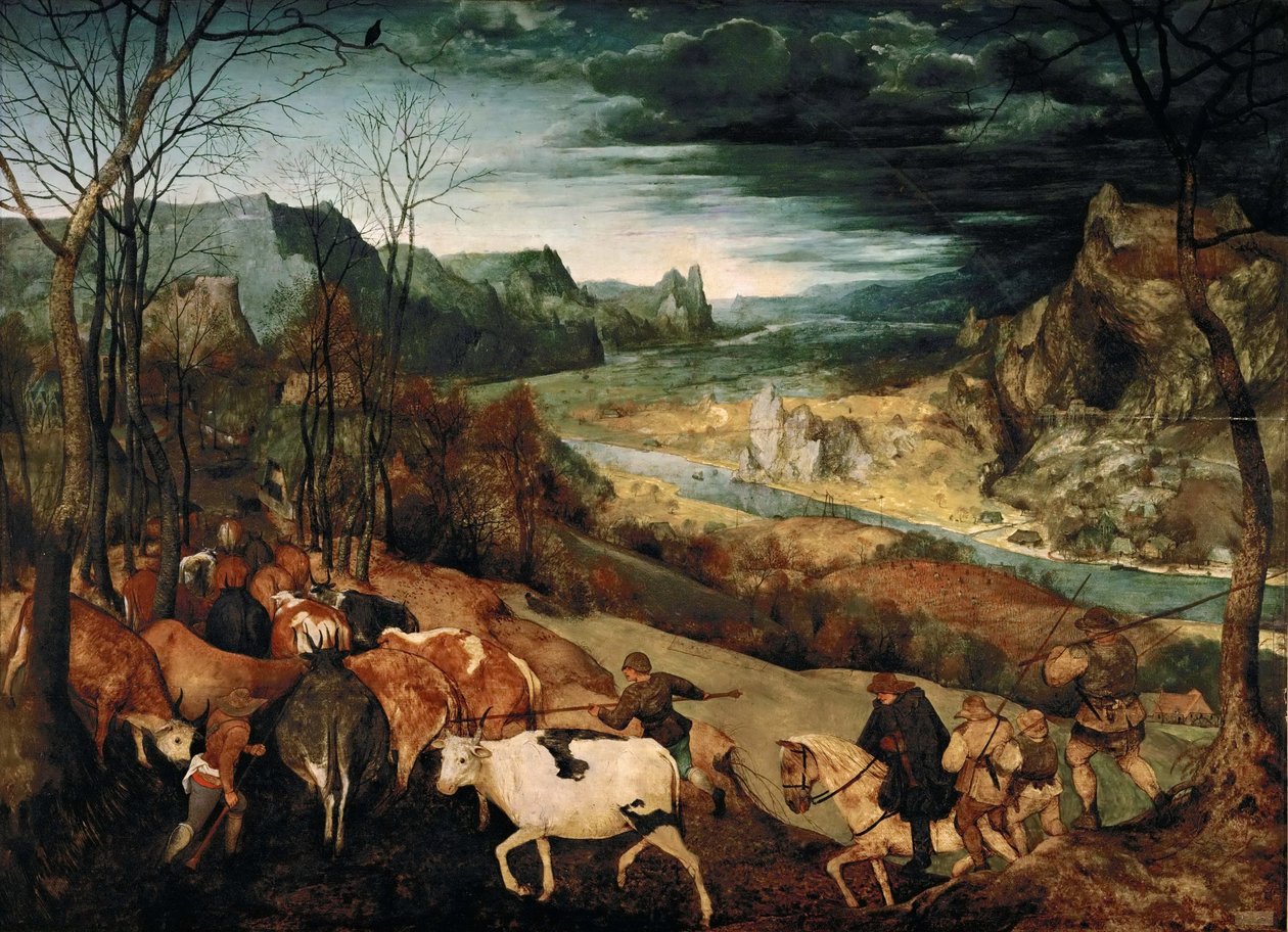 牧群归来（秋天） 作者 彼得·布鲁格（Pieter Bruegel）