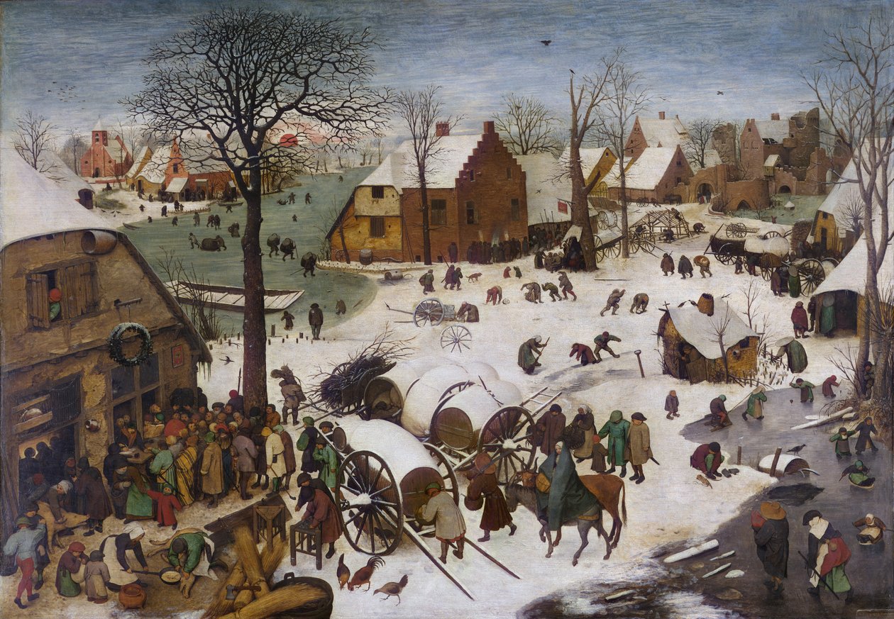对伯利恒的人口普查 作者 彼得·布鲁格（Pieter Bruegel）