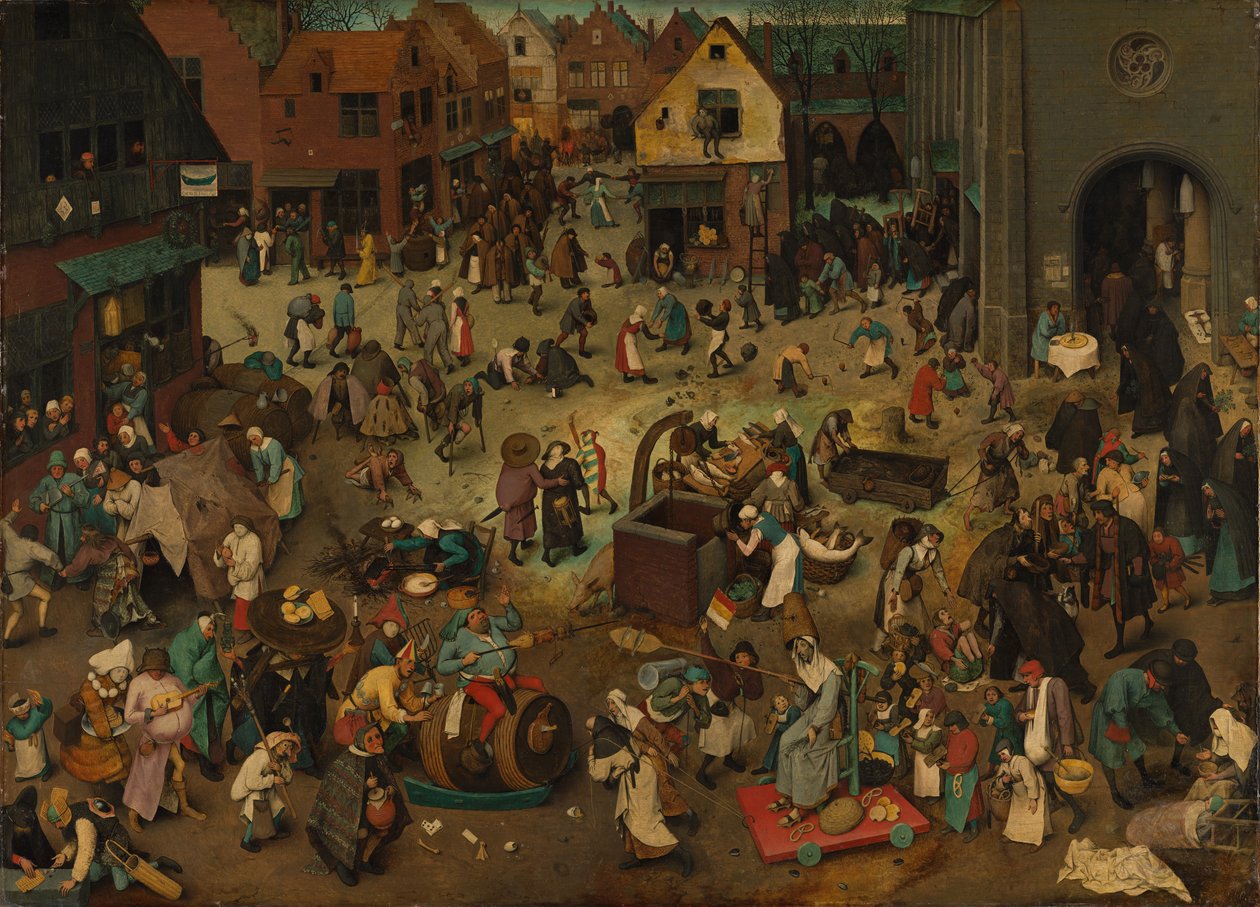 嘉年华与大斋节之间的斗争 作者 彼得·布鲁格（Pieter Bruegel）