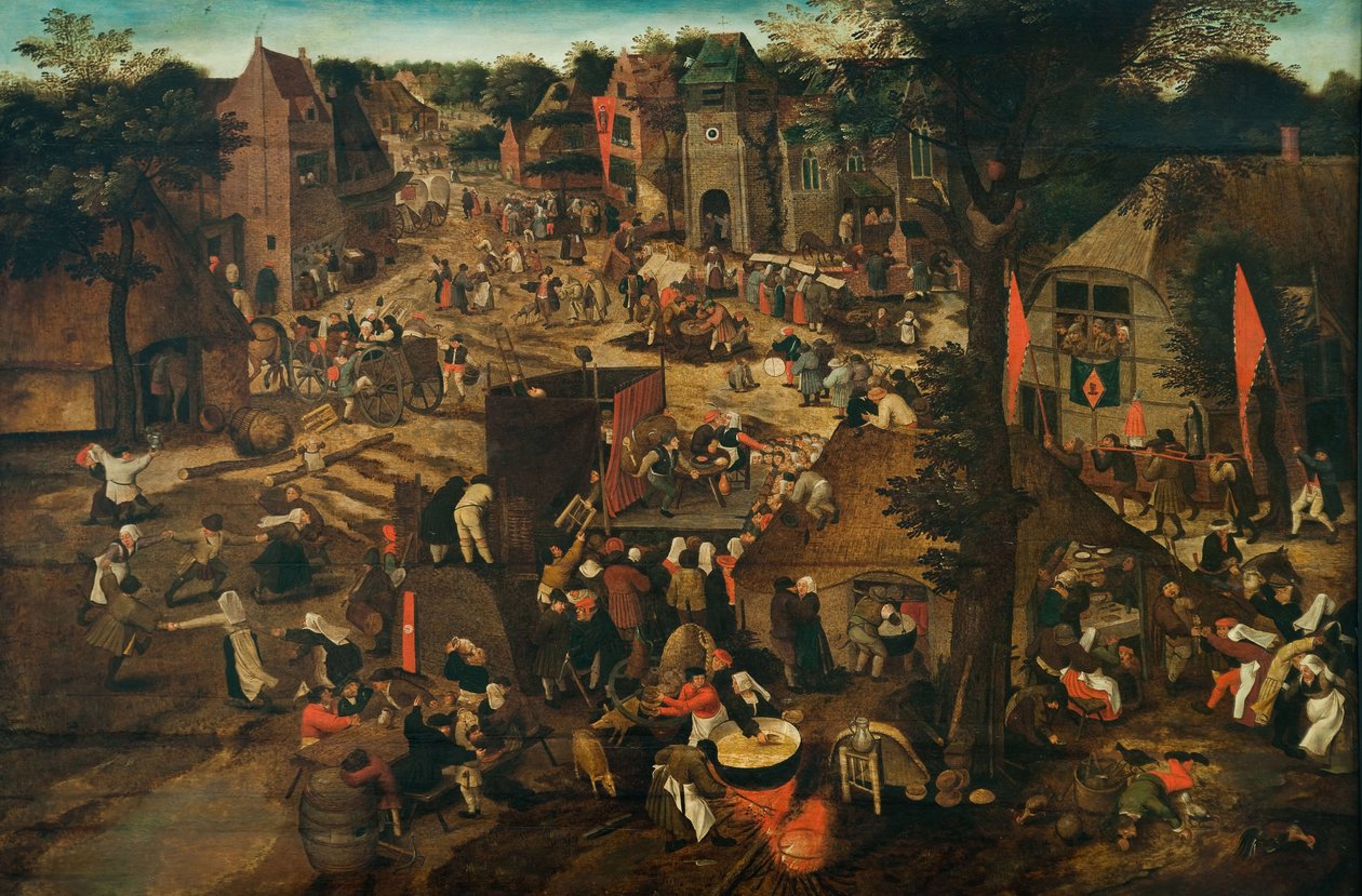 一个乡村集市（圣休伯特和圣安东尼的村庄节日） 作者 彼得·布鲁格（Pieter Brueghel）