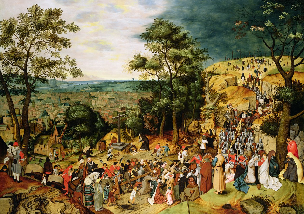基督在通往Cal髅地的道路上，1607（小组） 作者 彼得·布鲁格（Pieter Brueghel）