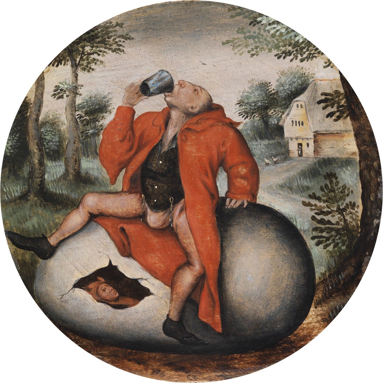 醉汉在一个鸡蛋上 作者 彼得·布鲁格（Pieter Brueghel）