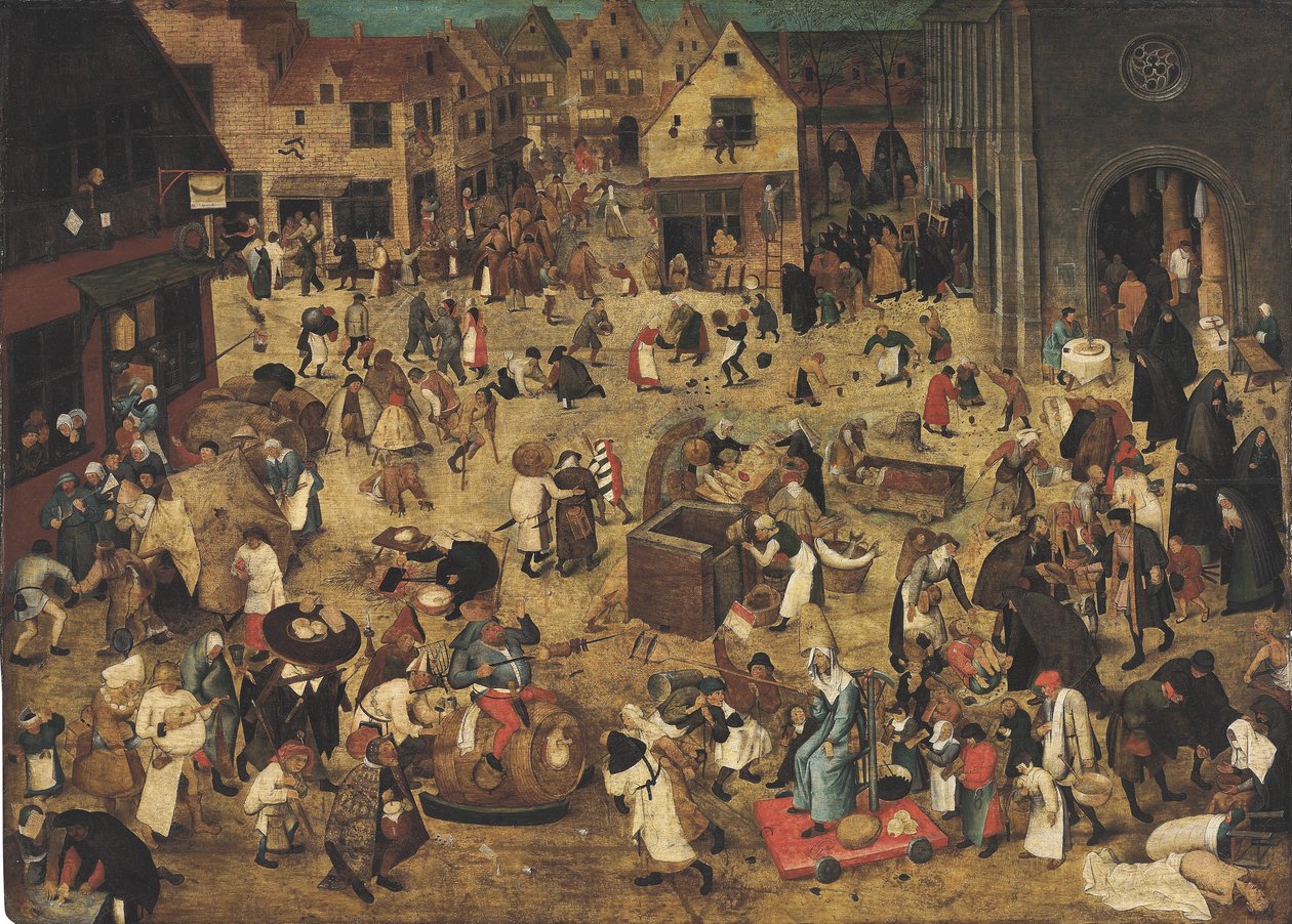 狂欢节和禁食之间的战斗 作者 彼得·布鲁格（Pieter Brueghel）