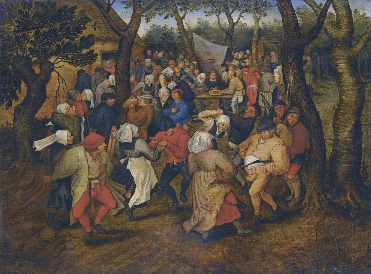 户外农民婚礼舞蹈 作者 彼得·布鲁格（Pieter Brueghel）