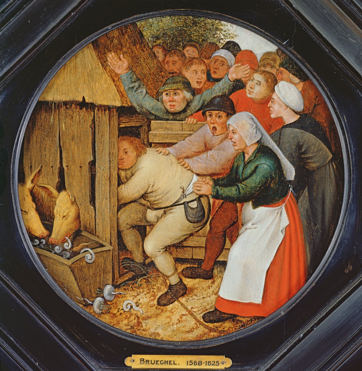 醉汉推入猪圈 作者 彼得·布鲁格（Pieter Brueghel）