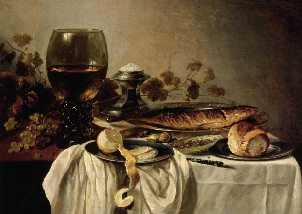早餐，1646年 作者 彼得·克拉斯
