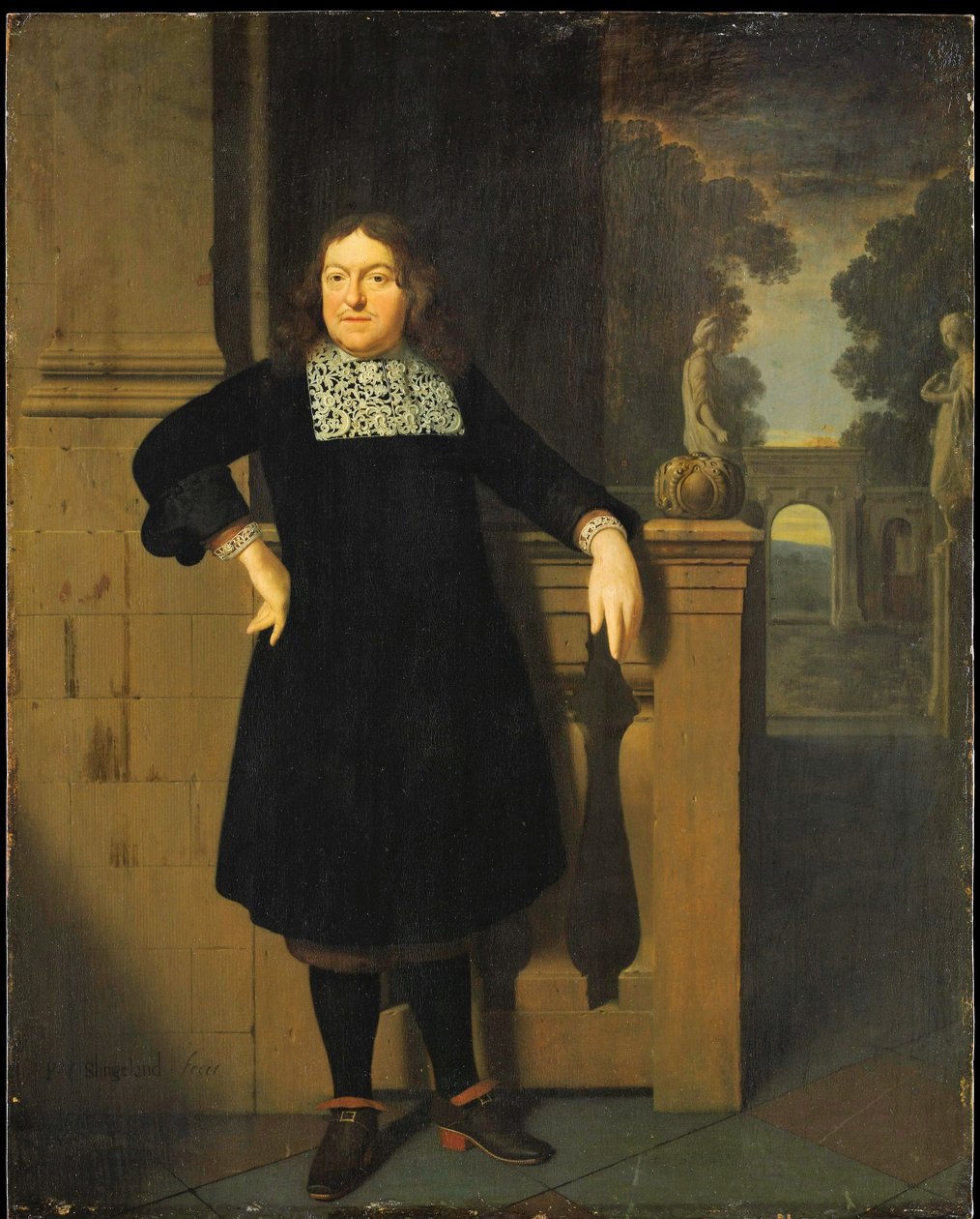 Johan Hulshout的肖像（1623-1687） 作者 彼得·科尼利斯·范·斯林格兰德