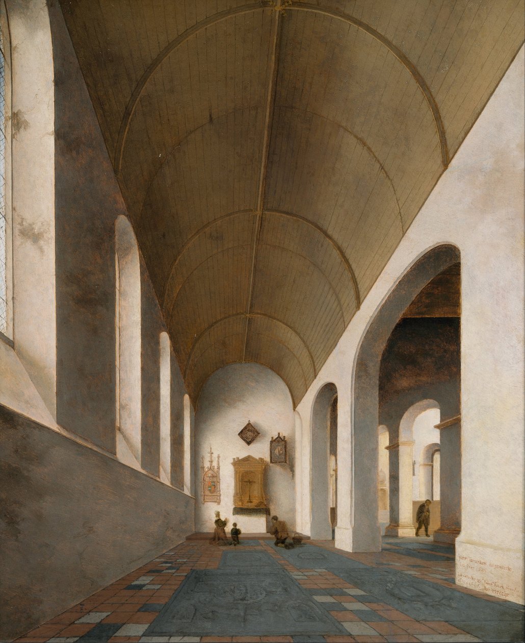 圣安东尼斯教堂在St Janskerk，乌得勒支 作者 彼得·詹森（Pieter Janszoon Saenredam）