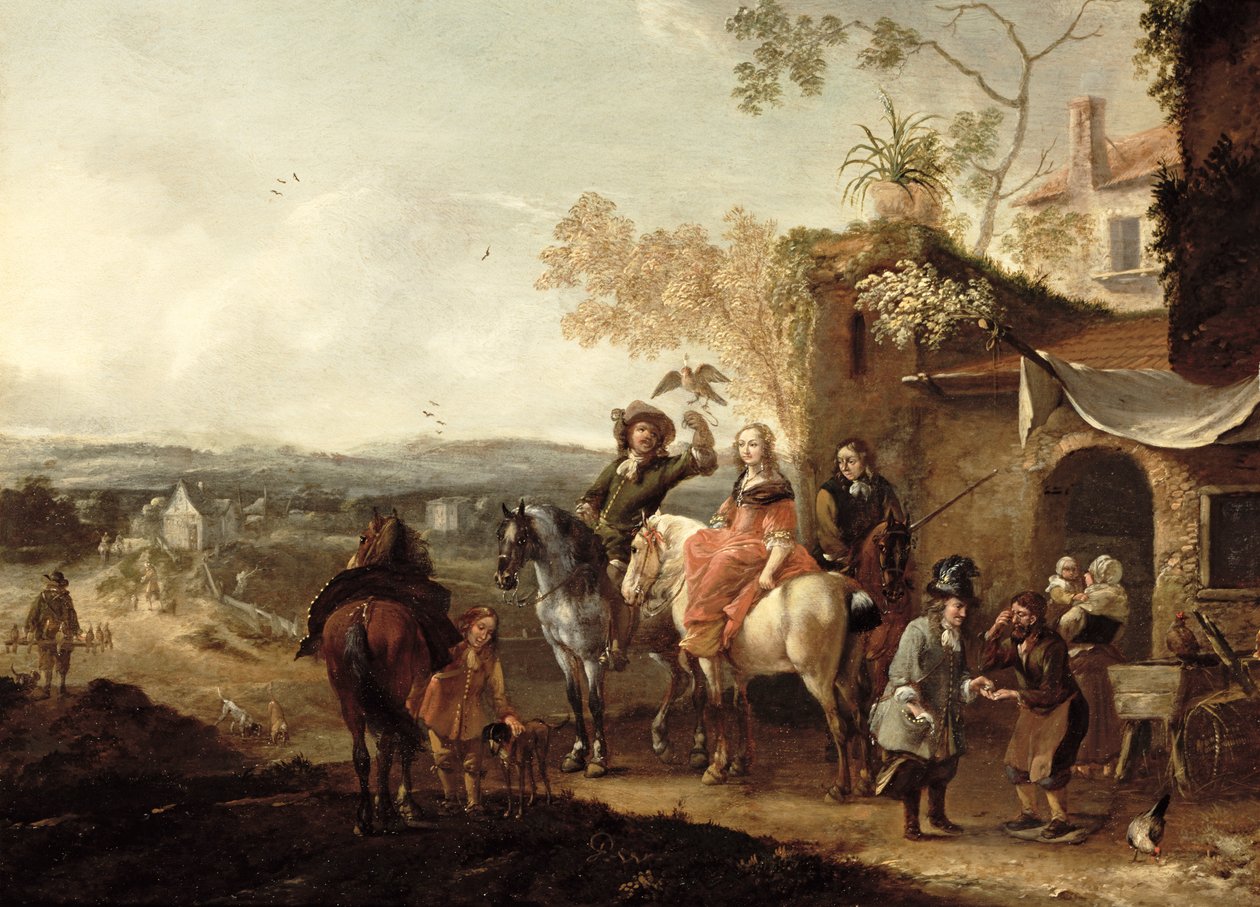 法轮功夫 作者 Pieter Wouwermans或Wouwerman